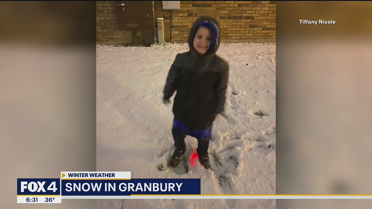 New Year's Eve snow falls west of Fort Worth