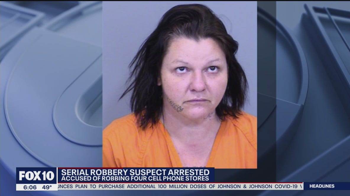 Woman arrested, accused of robbing Valley cellphone stores