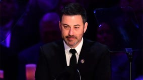 Jimmy Kimmel breaks down in tears at opening of Kobe, Gianna Bryant memorial