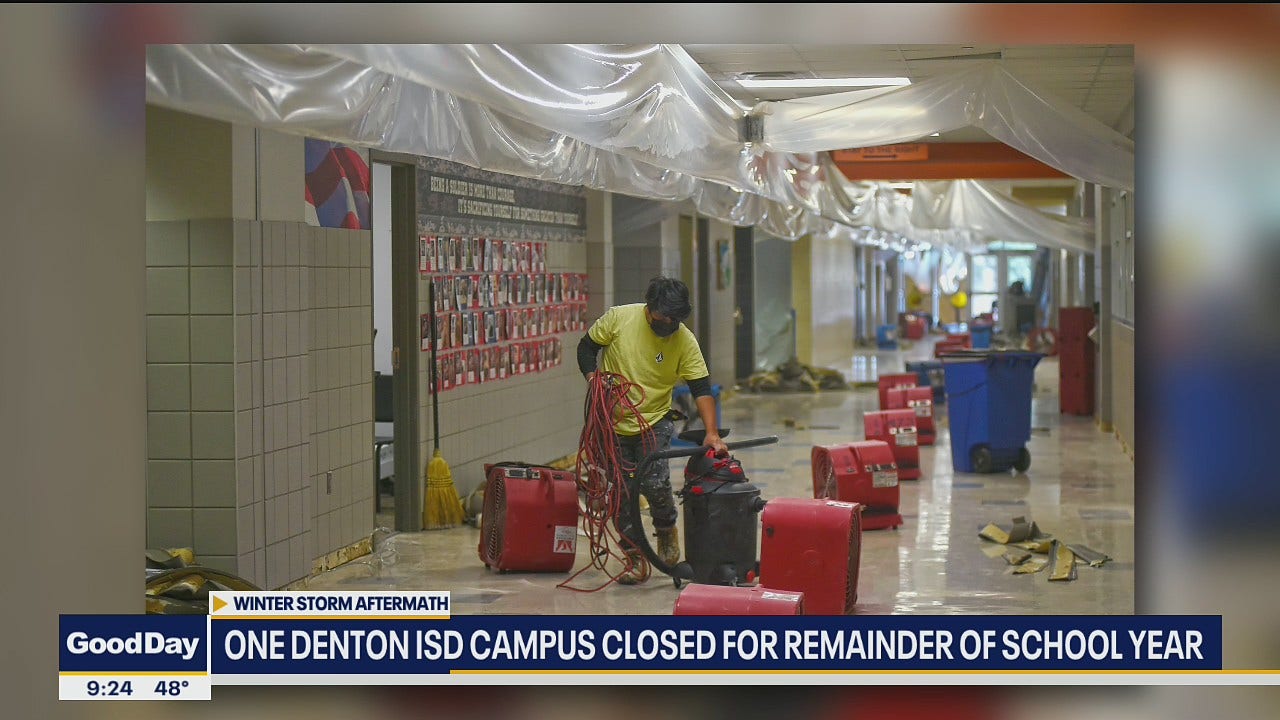 Denton ISD school closed for the year because of storm damage