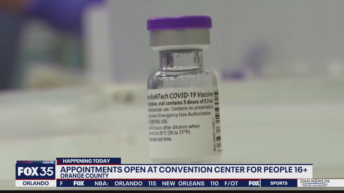 Vaccine appointments open at Orange County Convention Center for 16 and older