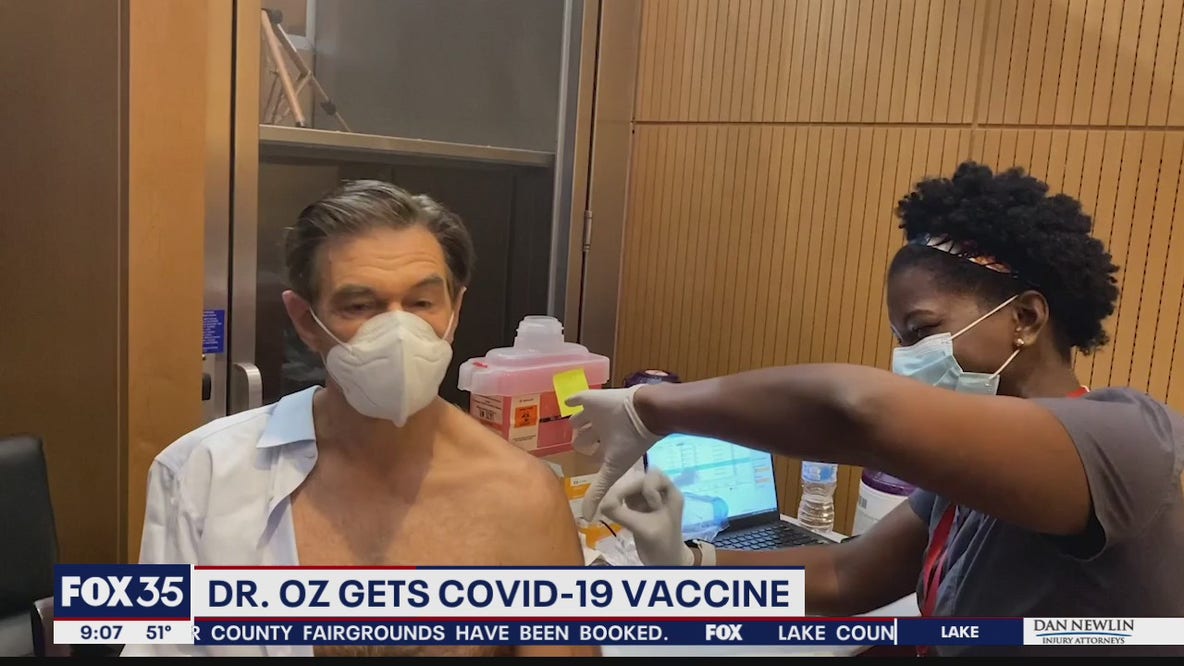 Dr. Oz gets COVID-19 vaccine