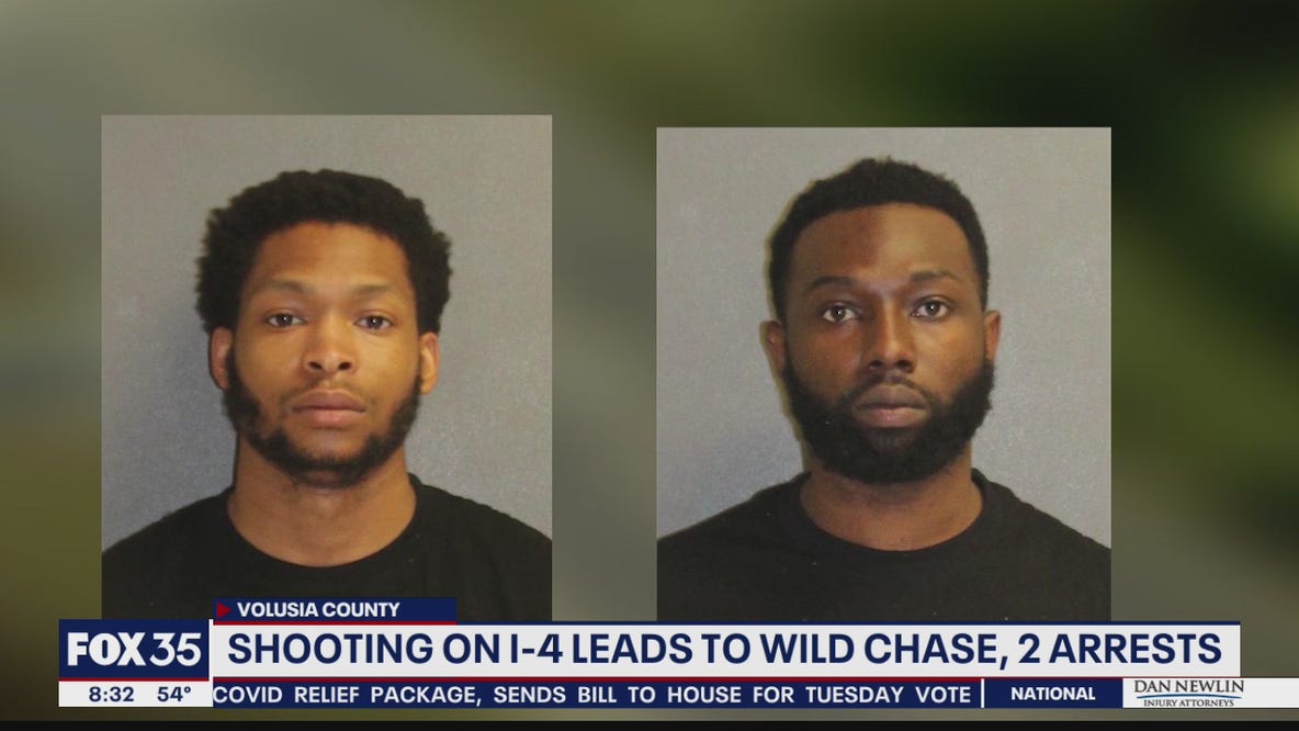 Deputies: 2 arrested after shooting, high-speed chase, wreck on I-4