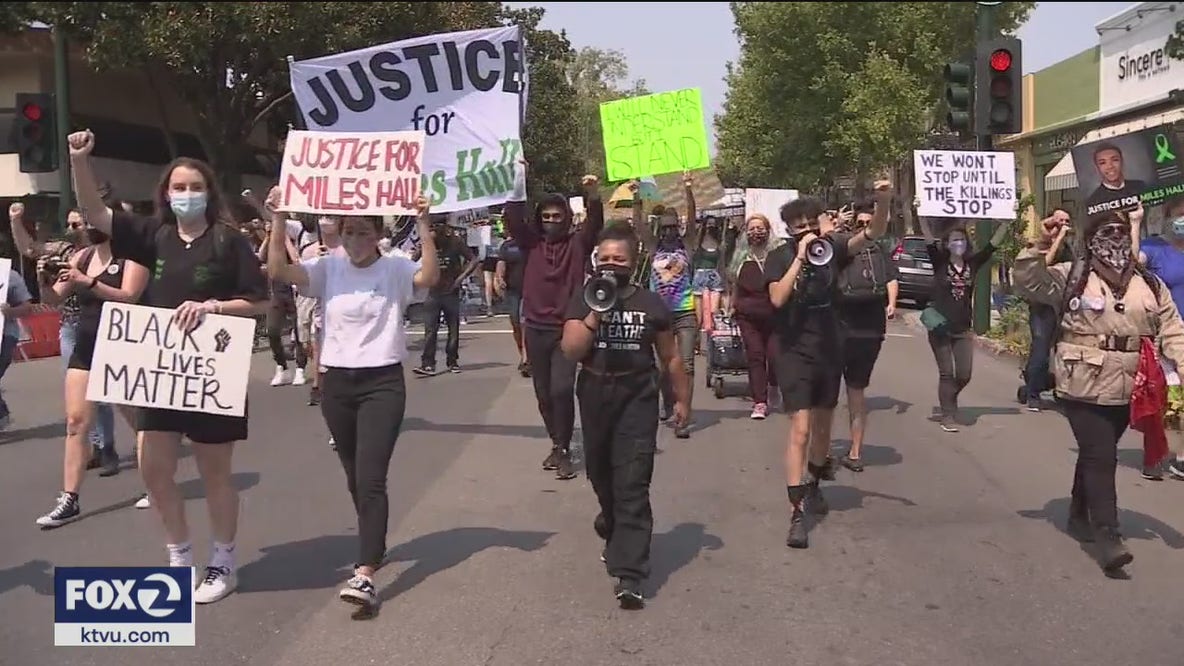 More than 100 protesters march through Walnut Creek