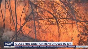 Glass Fire containment increases to 17% early Sunday morning