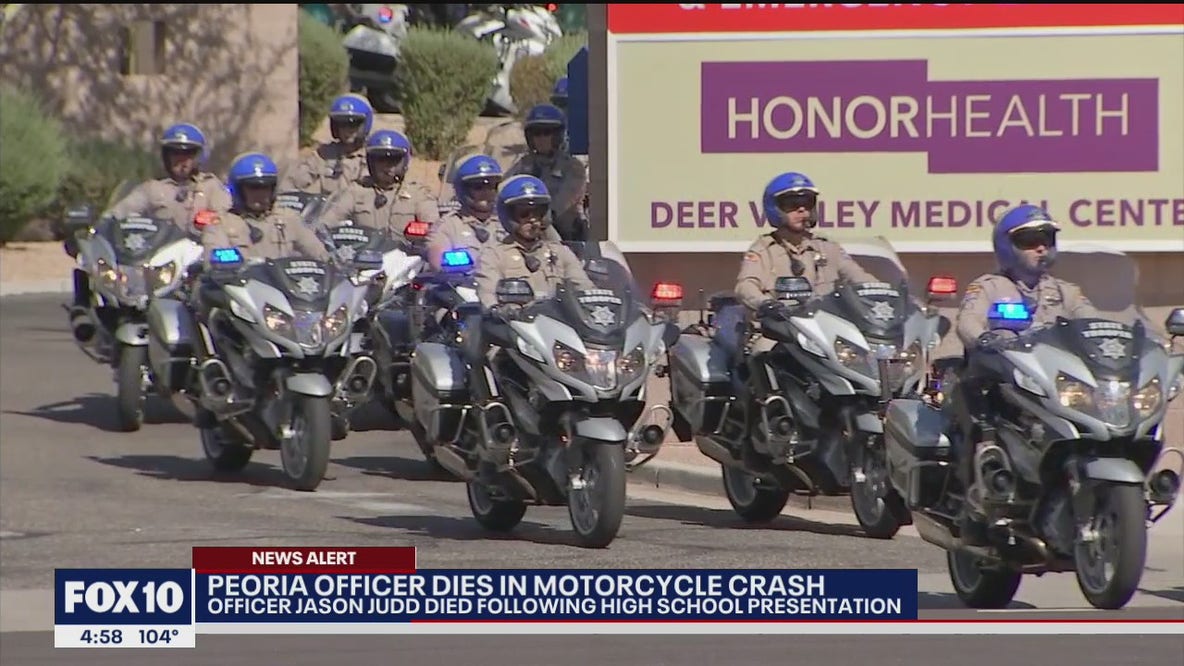Peoria police officer dies in motorcycle crash at youth program