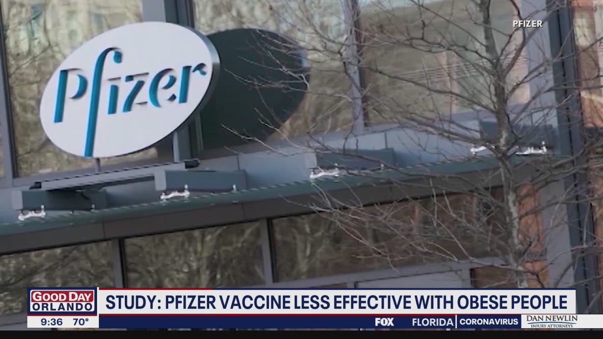 Study: Pfizer vaccine less effective with obese people