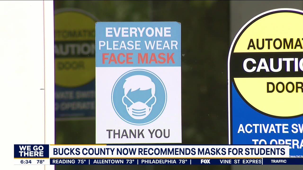 Bucks County recommends masks for students in Fall