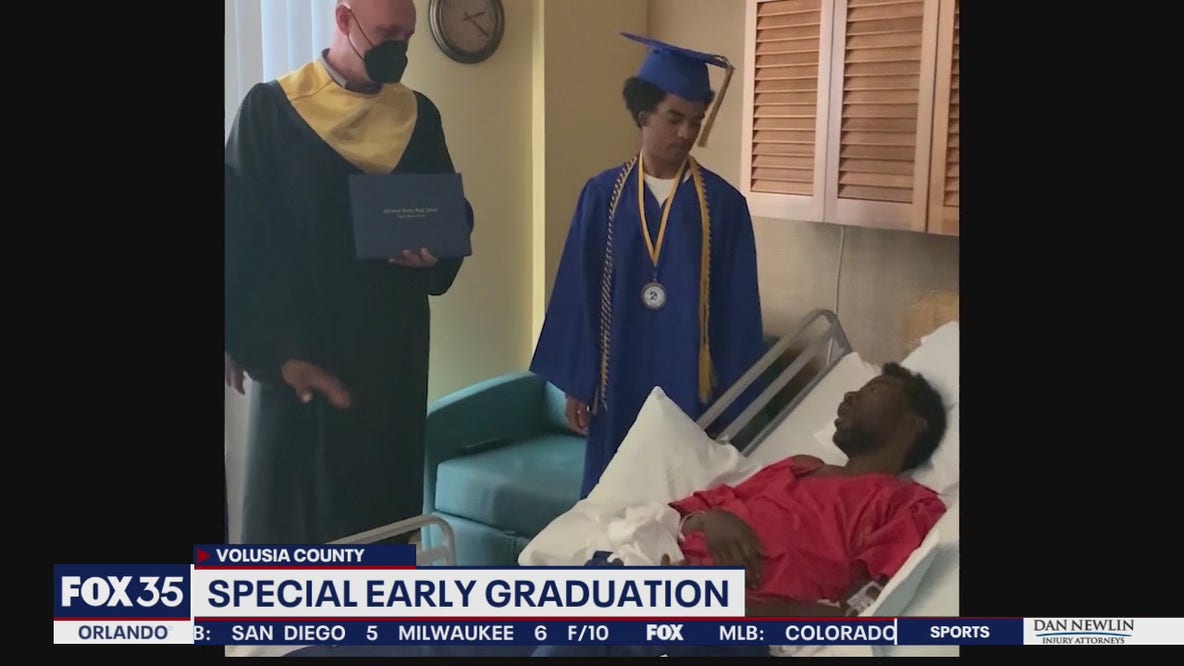 Senior gets early graduation, so father in hospice care can witness ceremony