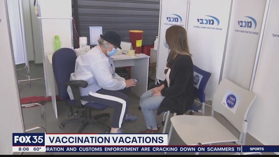 People traveling around the world to get vaccine