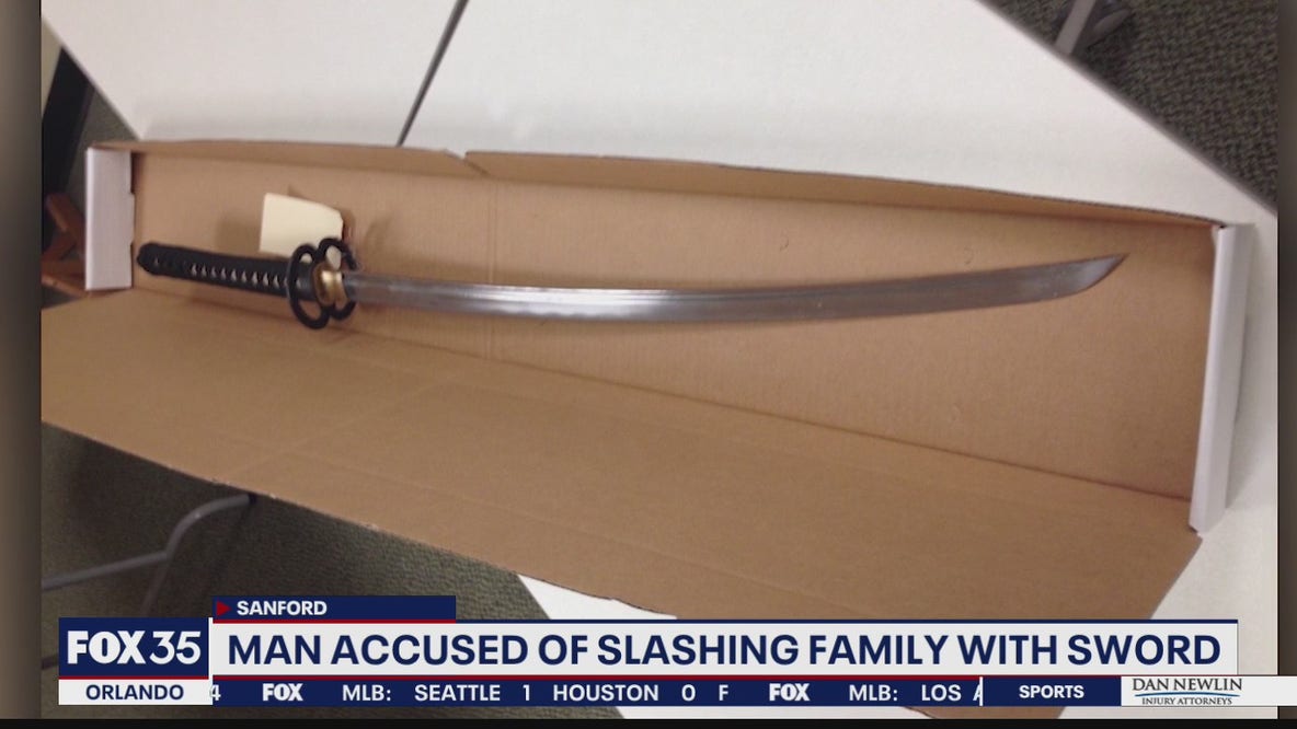 Sanford man attacks family with samurai sword, police say