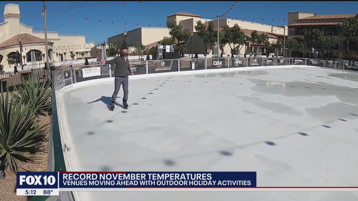 Despite the heat, 2 holiday ice skating rinks in the Phoenix area will open soon