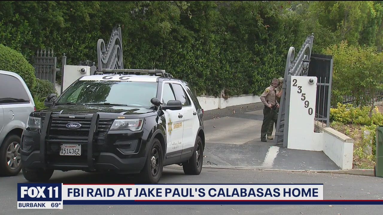 FBI agents raid Jake Paul's Calabasas home FOX 11 Los Angeles