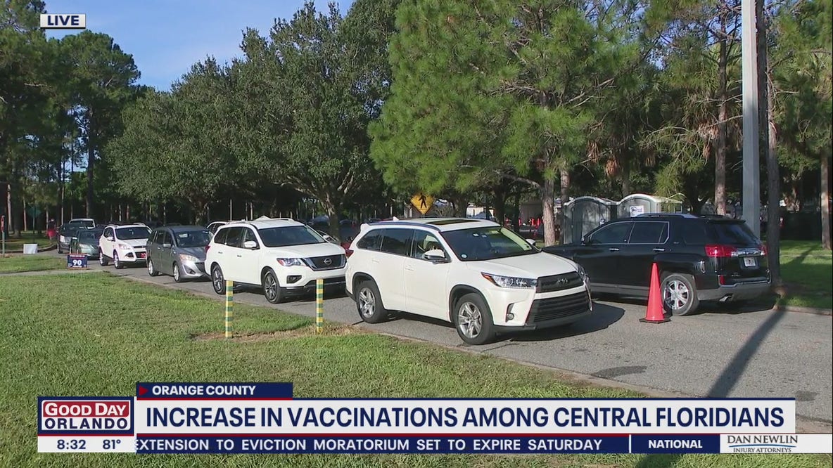 Lines build in Central Florida as more are getting vaccinated against coronavirus