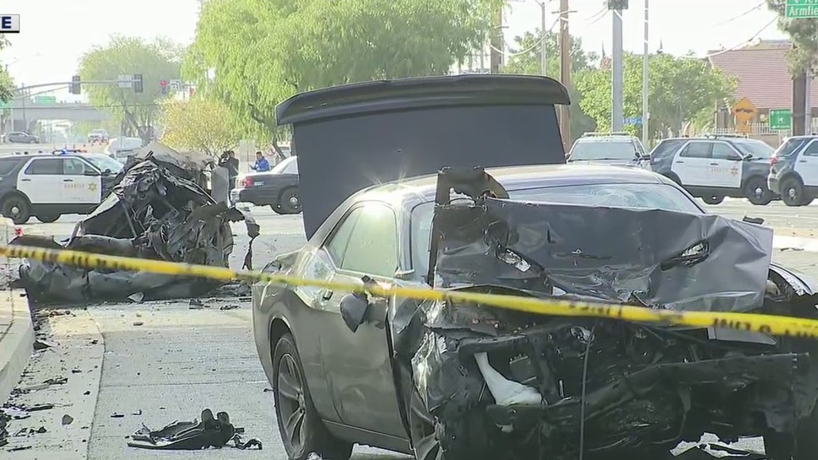 Two people killed in fiery collision