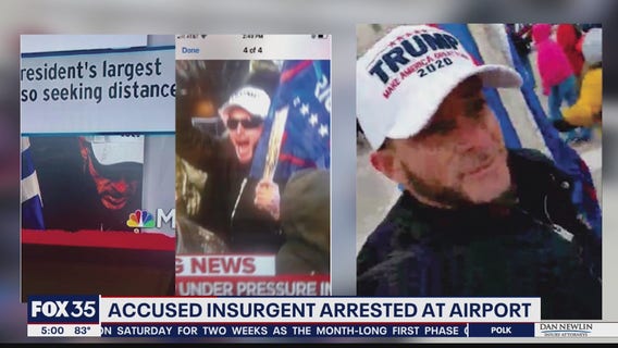 Man accused of participating in Capitol riot arrested at Orlando airport