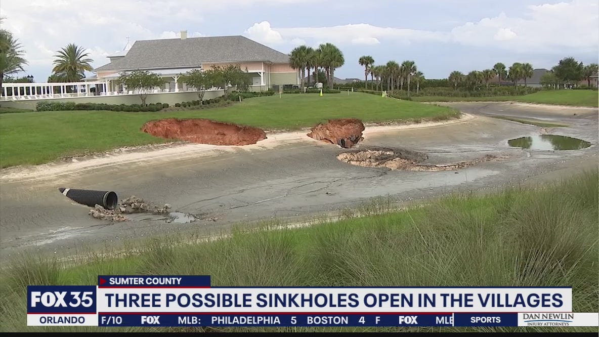 Three sinkholes open near recreation center in Sumter County
