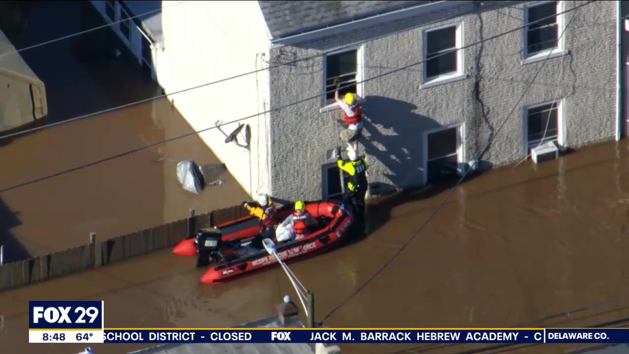 People rescued from flooded home in Bridgeport, Montgomery County