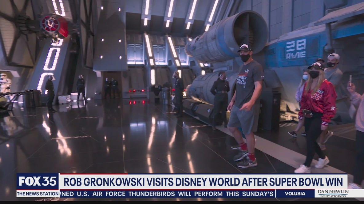 Rob Gronkowski visits Disney World after Super Bowl win