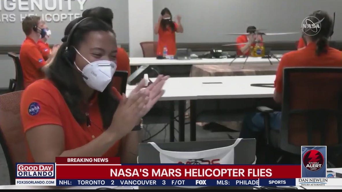 NASA's Ingenuity helicopter successfully completes 1st flight on Mars