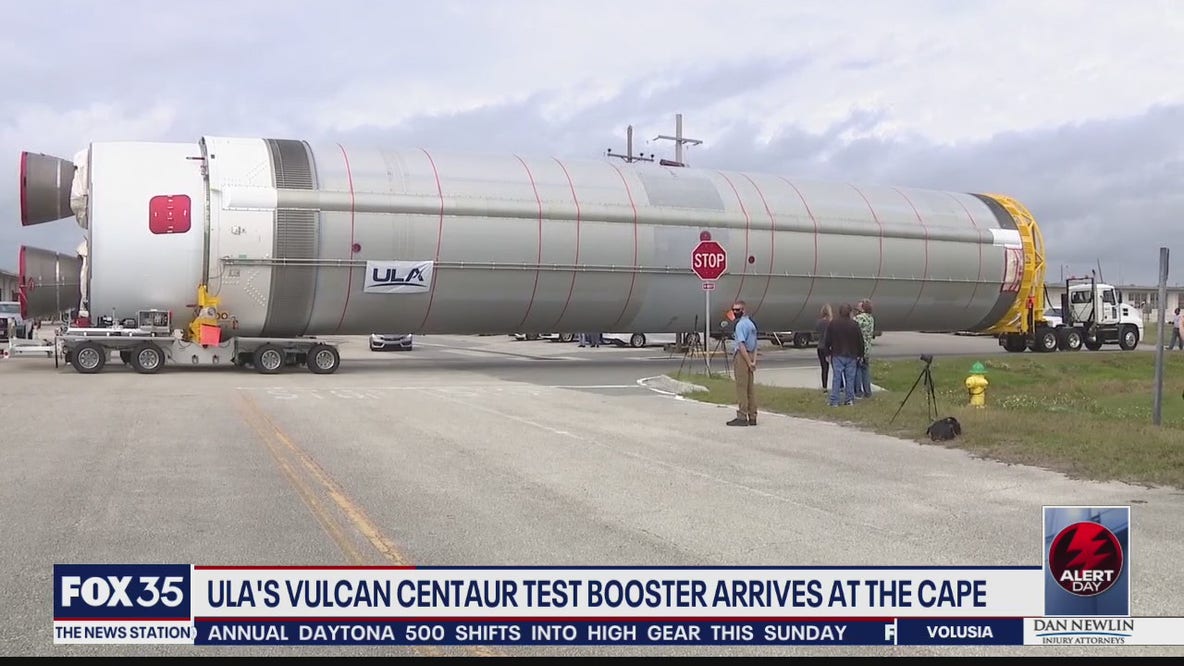 ULA Centaur booster arrives in Cape Canaveral