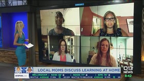 Local moms discuss learning at home