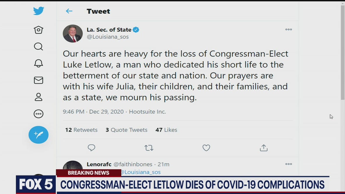 Newly elected Louisiana congressman dies of coronavirus