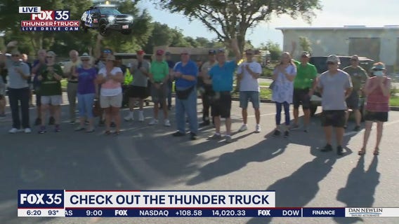 FOX 35 Storm Team Thunder Truck in Sumter County