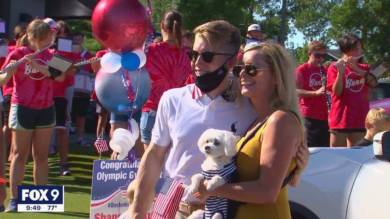 Olympic Gymnast Shane Wiskus Receives Homecoming Celebration From Tokyo ...