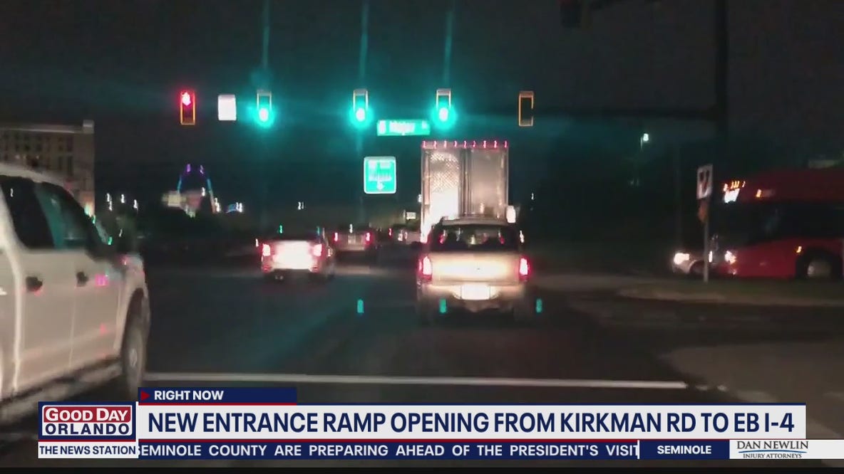 New entrance ramp opening from Kirkman Road to EB I-4