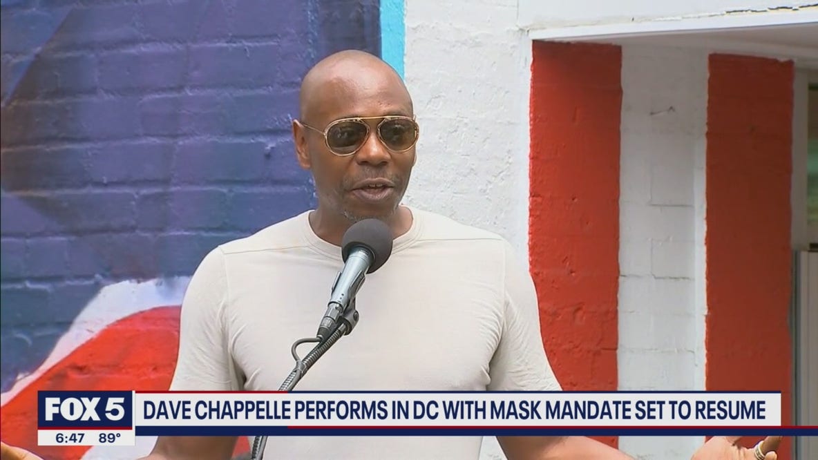 Dave Chappelle performs in DC with mask mandate set to resume