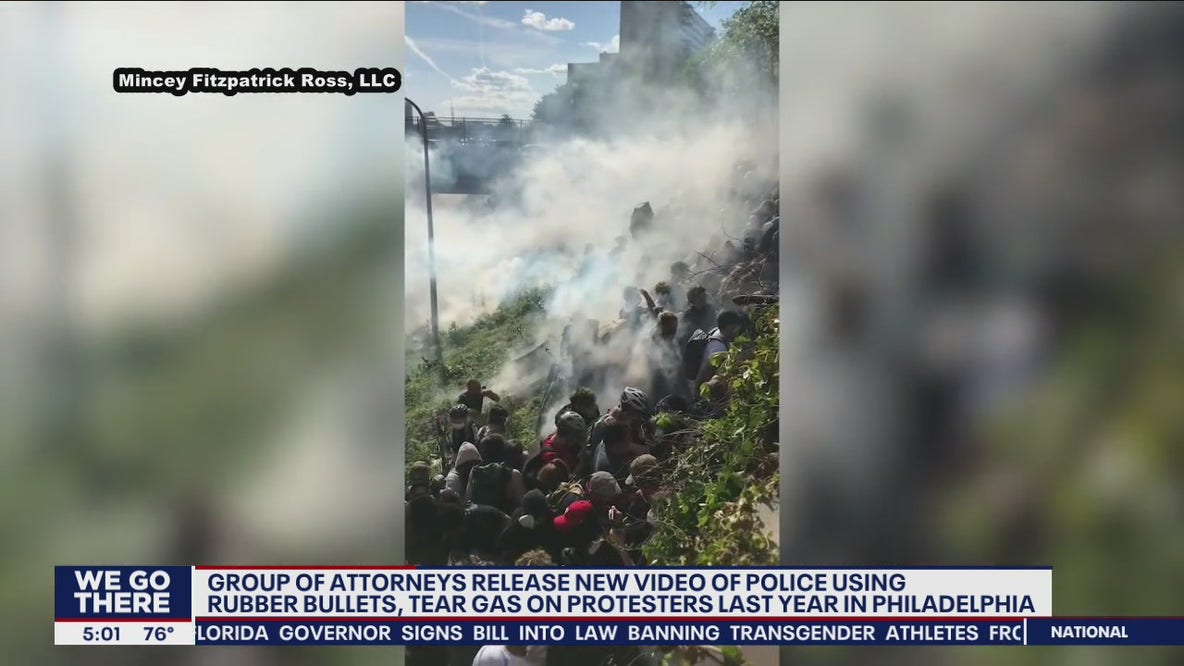 Group of attorneys release new video of Philly police using tear gas on protesters on I676 last year