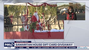 Rep. Jackie Speier helps with gift card giveaway at Samaritan House and discusses stimulus bill