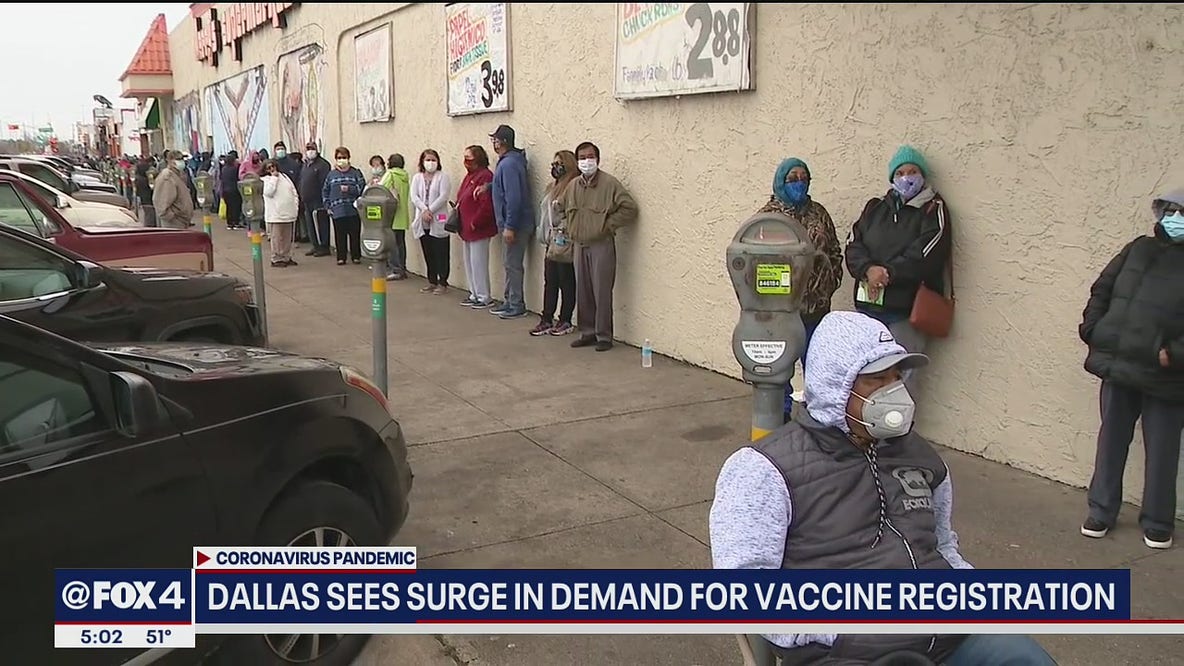 Dallas sees surge in demand for COVID-19 vaccine registration