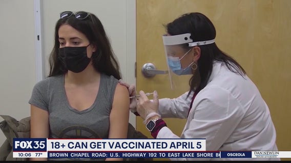 18-plus can get vaccinated April 5 in Florida
