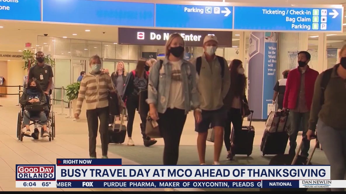 Busy travel day at Orlando International Airport ahead of Thanksgiving
