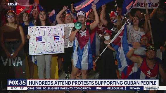 Hundreds attend Central Florida protests supporting Cuban people