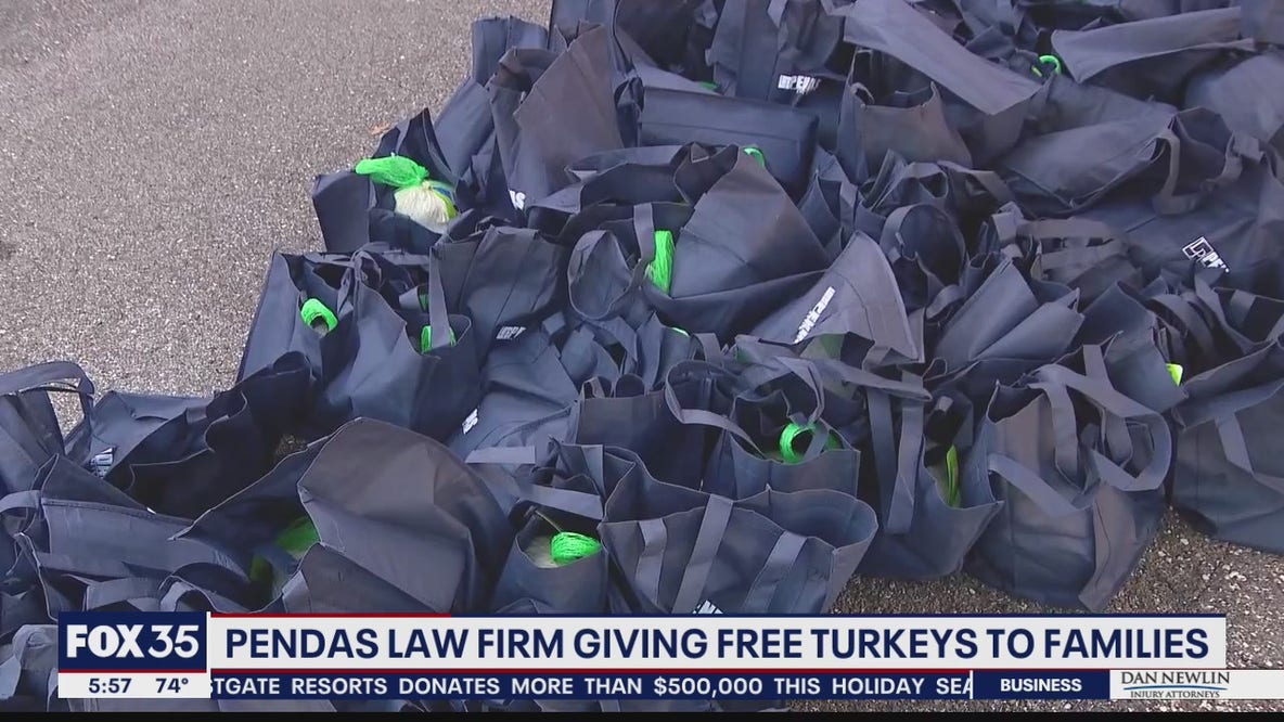 Pendas Law Firm gives out turkeys