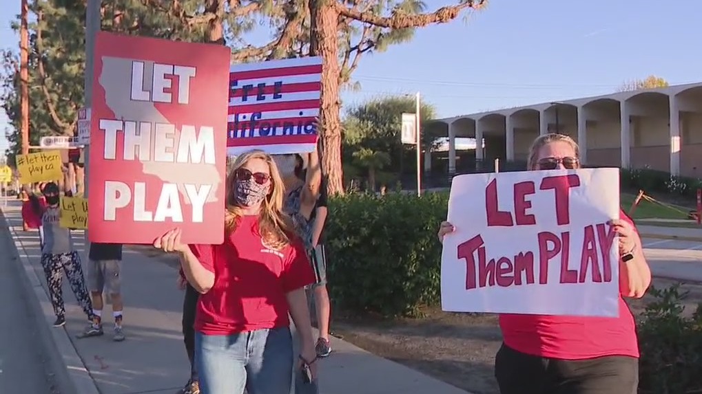 'Let them play' rallies held across California to protest COVID-19 restrictions on youth sports