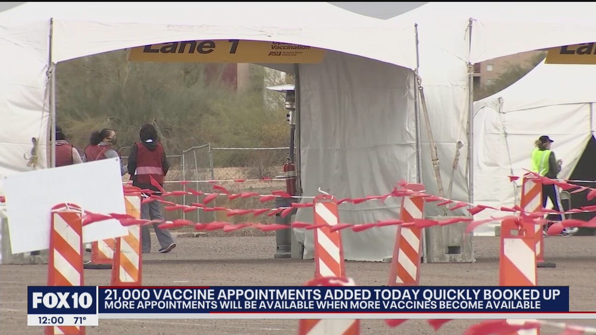 21,000 COVID-19 vaccine appointments in Maricopa County quickly booked up