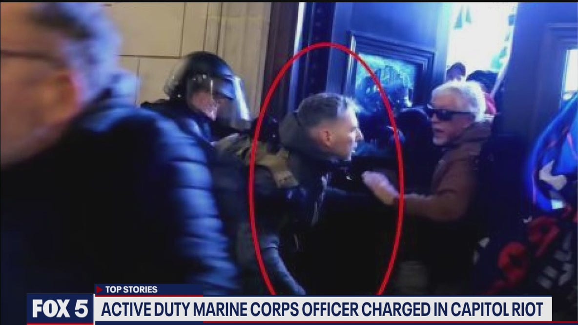 Marine officer arrested on charges linked to Capitol riot