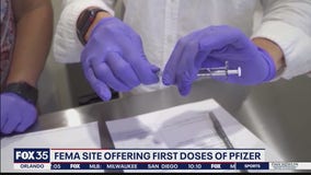 FEMA Orlando site offering first doses of Pfizer