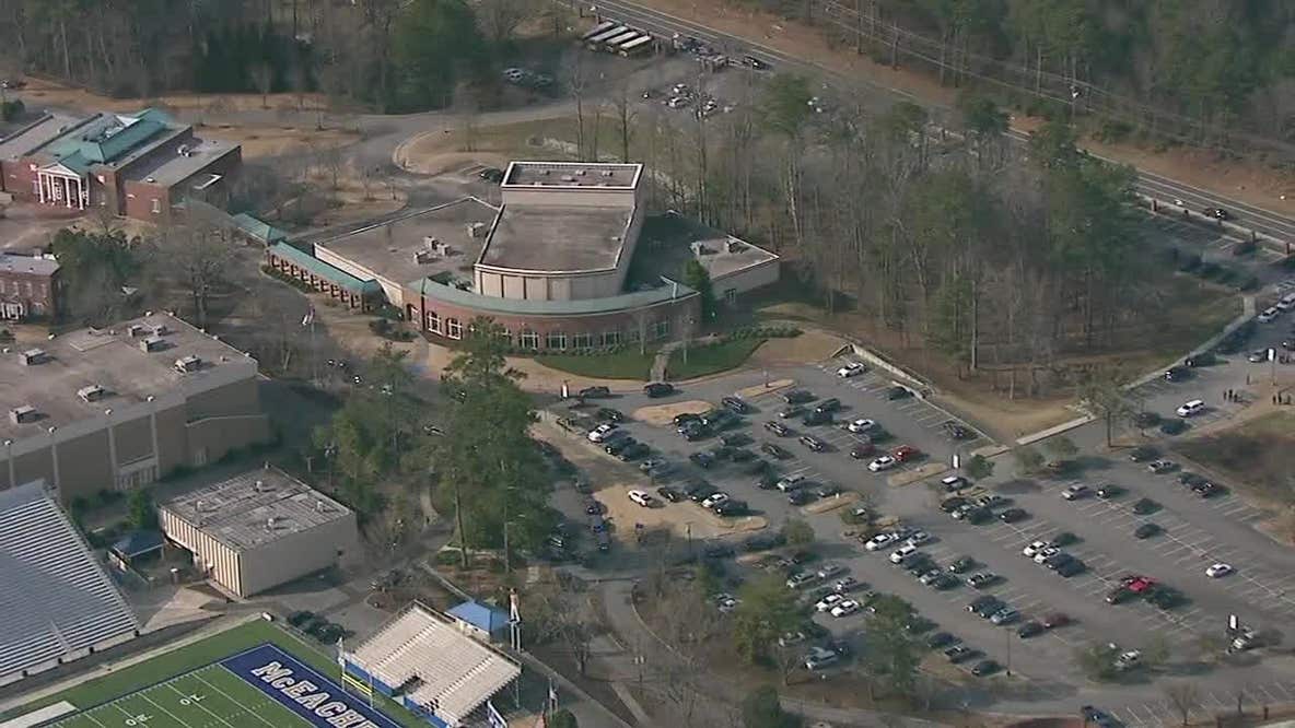 SKYFOX over McEachern High School shooting