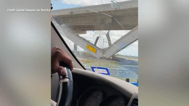 'Final Destination'-style overpass collapse in Texas caught on camera