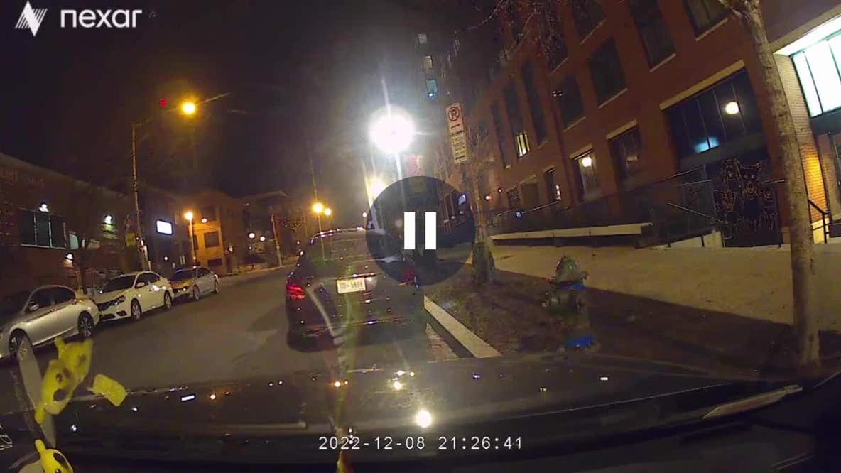 Dashcam video captures carjacking of Uber Eats driver in DC