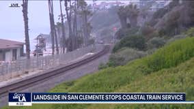 Landslide in San Clemente stops coastal train service