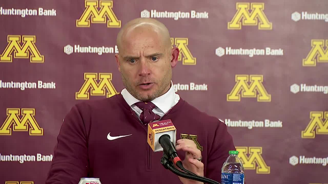 Gophers P.J. Fleck reacts after loss to Wisconsin
