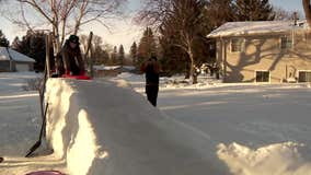 Excelsior backyard features sledding luge