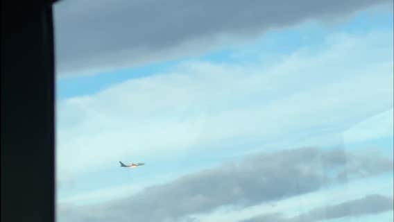 FedEx plane seen flying while on fire near Newark Airport