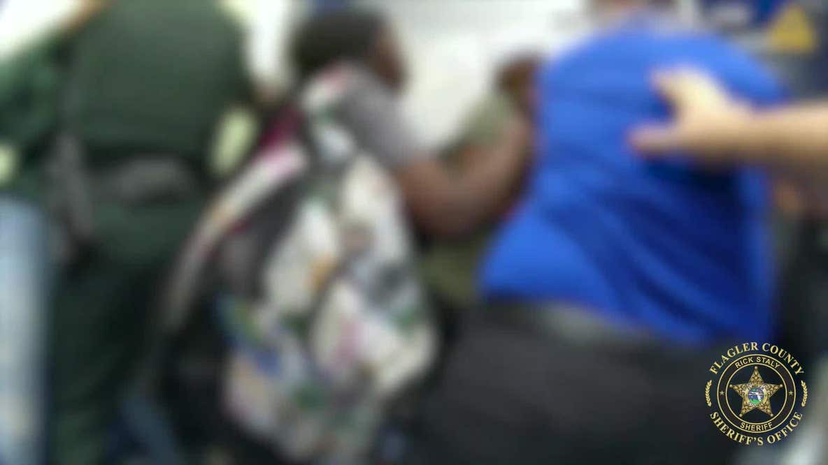 Bodycam video of Florida high school brawl